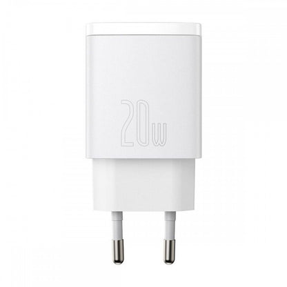Baseus Carregador Rápido compacto U+C 20W Eu Branco