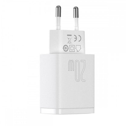 Baseus Carregador Rápido compacto U+C 20W Eu Branco