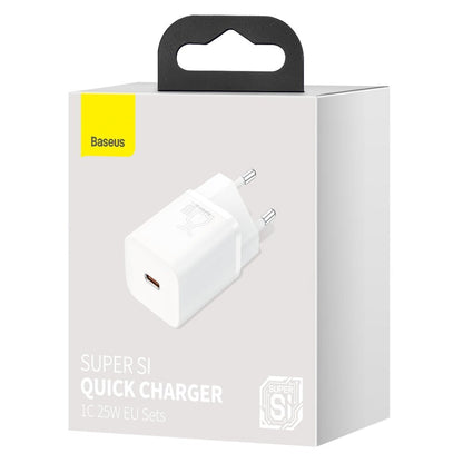 Baseus Carregador Rápido Super Si 1C 25W Eu Branco