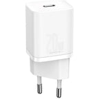 Baseus Carregador Carregamento Rápido Super Si c/ Cabo Usb-C Para Lightning 1mt Branco