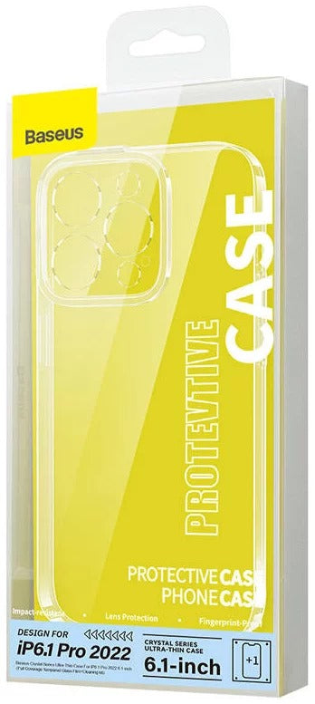Baseus Capa Ultra-Fina p/ iPhone 14 Pro Crystal Series Transparente