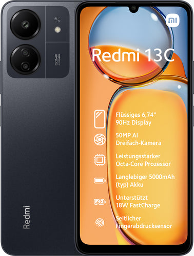 Xiaomi Redmi 13C 256Gb 8Ram 5G Eu Preto