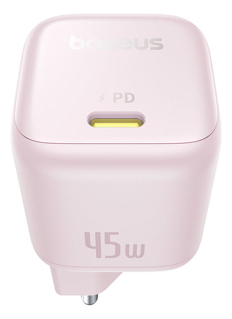 Carregador Baseus Picogo Gan 1C 45W Eu Baby Pink