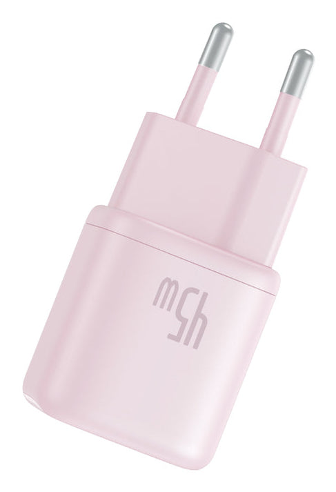 Carregador Baseus Picogo Gan 1C 45W Eu Baby Pink