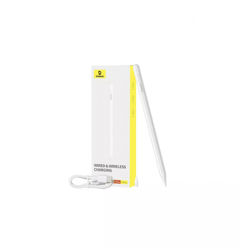 Baseus Smooth Writing 2 Series Dual Charging Stylus Active Wireless Version, Moon White (With Us
