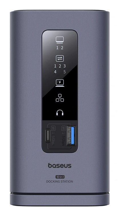 Baseus Spacemate Series 10-In-1 (Mac) Docking Station Space Cinza Usb-C To 1*Hdmi 4K@60Hz+1*Hdmi