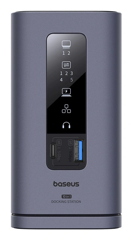 Baseus Spacemate Series 10-In-1 (Mac) Docking Station Space Cinza Usb-C To 1*Hdmi 4K@60Hz+1*Hdmi