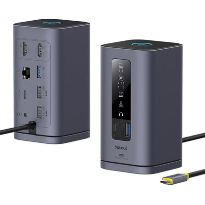 Baseus Spacemate Series 10-In-1 (Mac) Docking Station Space Cinza Usb-C To 1*Hdmi 4K@60Hz+1*Hdmi