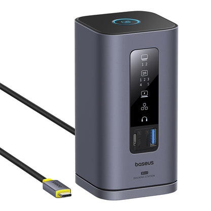 Baseus Spacemate Series 10-In-1 (Mac) Docking Station Space Cinza Usb-C To 1*Hdmi 4K@60Hz+1*Hdmi
