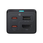 Baseus Carregador Carregamento Rápido 67W Gan5 Pro Dual Usb-C/Usb-A Preto + Hdmi