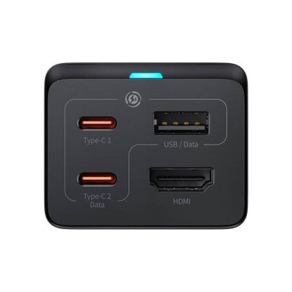 Baseus Carregador Carregamento Rápido 67W Gan5 Pro Dual Usb-C/Usb-A Preto + Hdmi