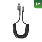 Rixus Retractable USB-A - Type-C Preto