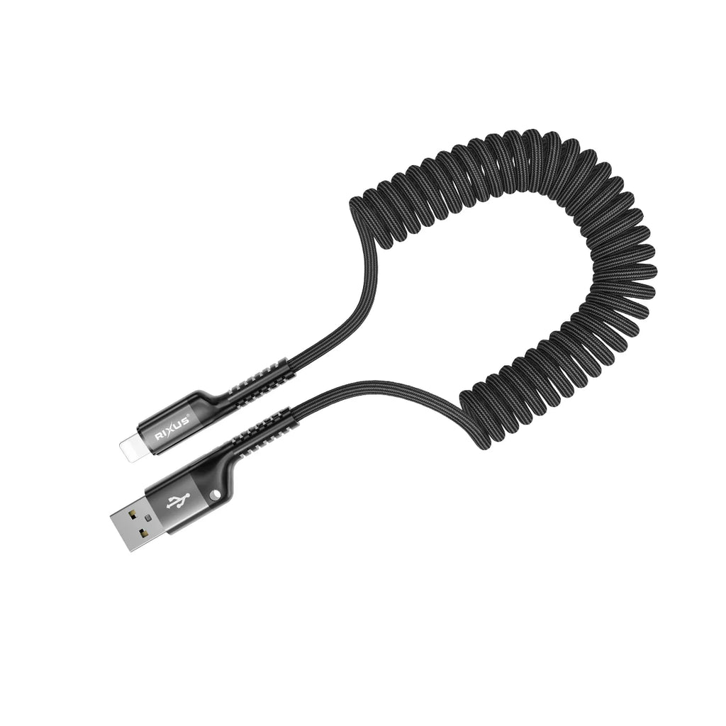 RIXUS Retrac RXUC17AL USB-A - Lightning Preto