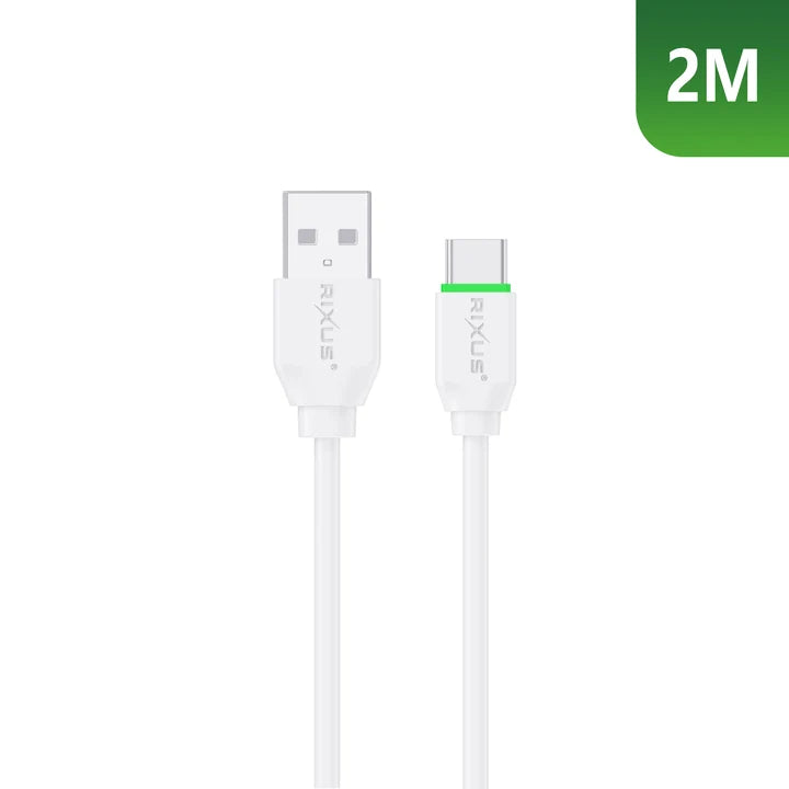 Cabo RIXUS 2M USB - USB-C RXU82C Branco