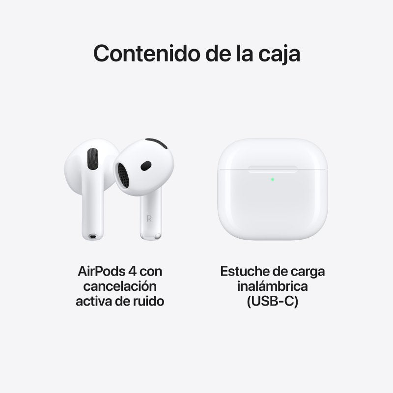 Auriculares Apple AirPods 4 com Cancelamento de Ruídos Brancos