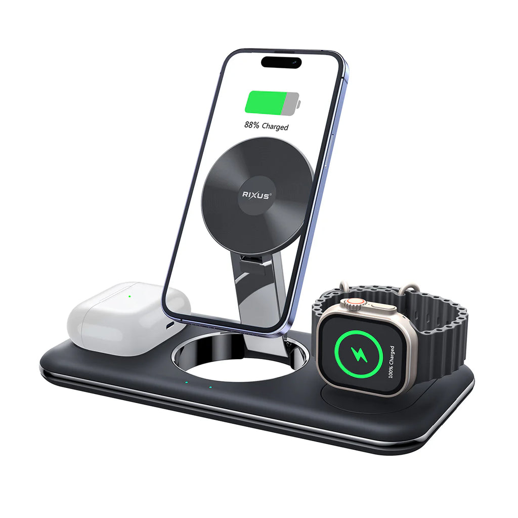 Rixus 3 in 1 Wireless Charger Station