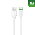 Cabo RIXUS 3M USB-C RX2017AC Branco