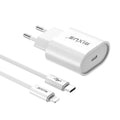 RIXUS KIT USB-C 30W + Cabo USB RXHC30L