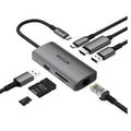 RIXUS Adaptador RXHU08 USB-C C/ USB-C + USB 3.0 + USB 2.0 + SD&TF + HDMI + RJ45