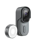 Rixus Wireless Battery Powered Doorbell With Camera Gray