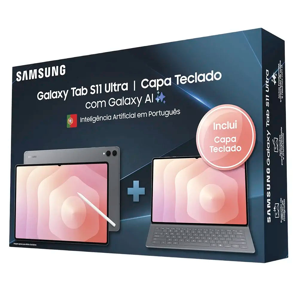Tablet Samsung Galaxy Tab S11 Ultra 14.6" (12 / 256GB) 120Hz WiFi Cinzento + Keyboard Cover