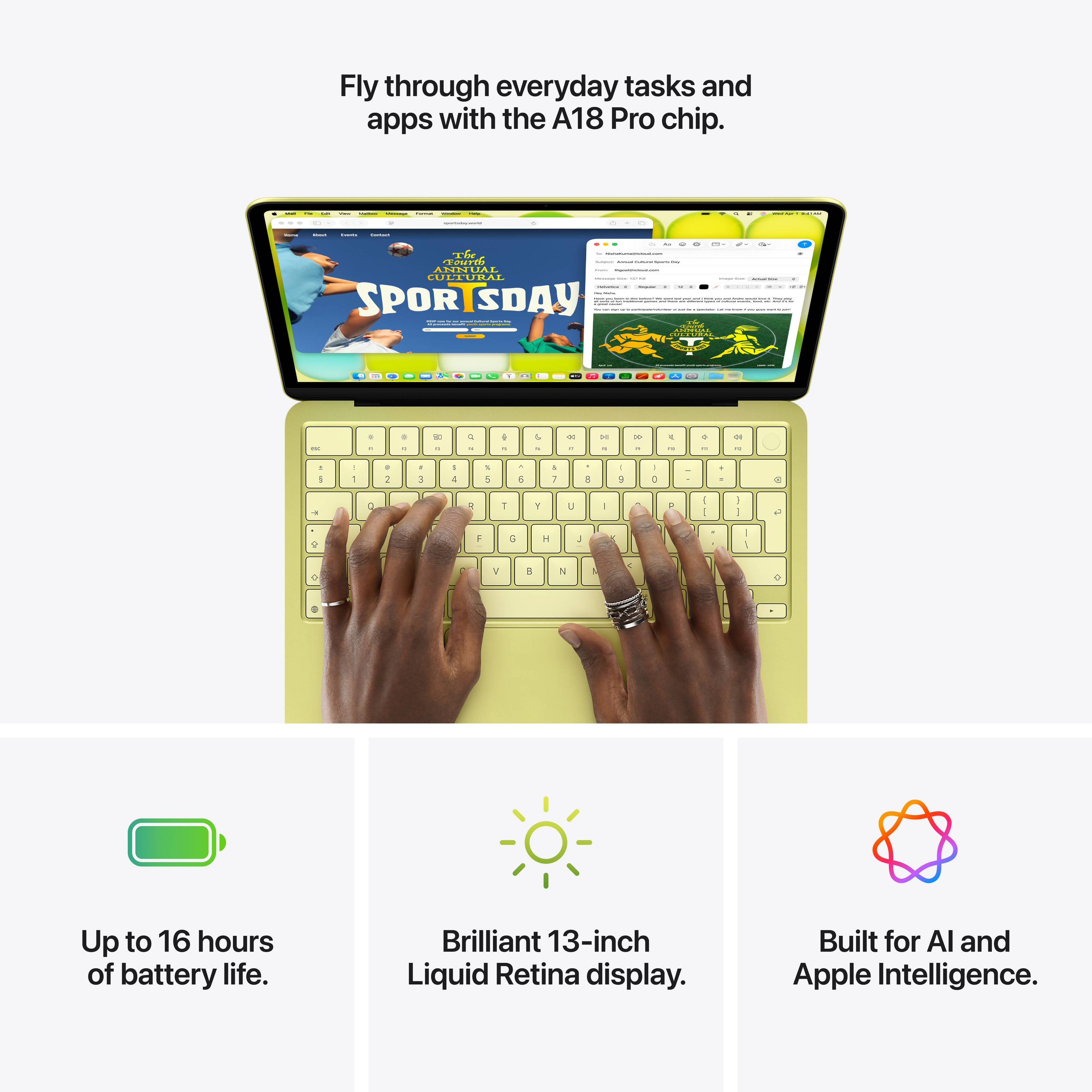 Apple MacBook Neo 13" | A18 Pro CPU 6-core, GPU 5-core | SSD 512GB | 8GB RAM | Touch ID | Índigo
