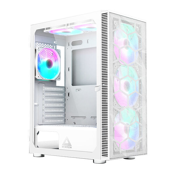 Caixa ATX Montech X3 Mesh RGB Vidro Temperado Branco