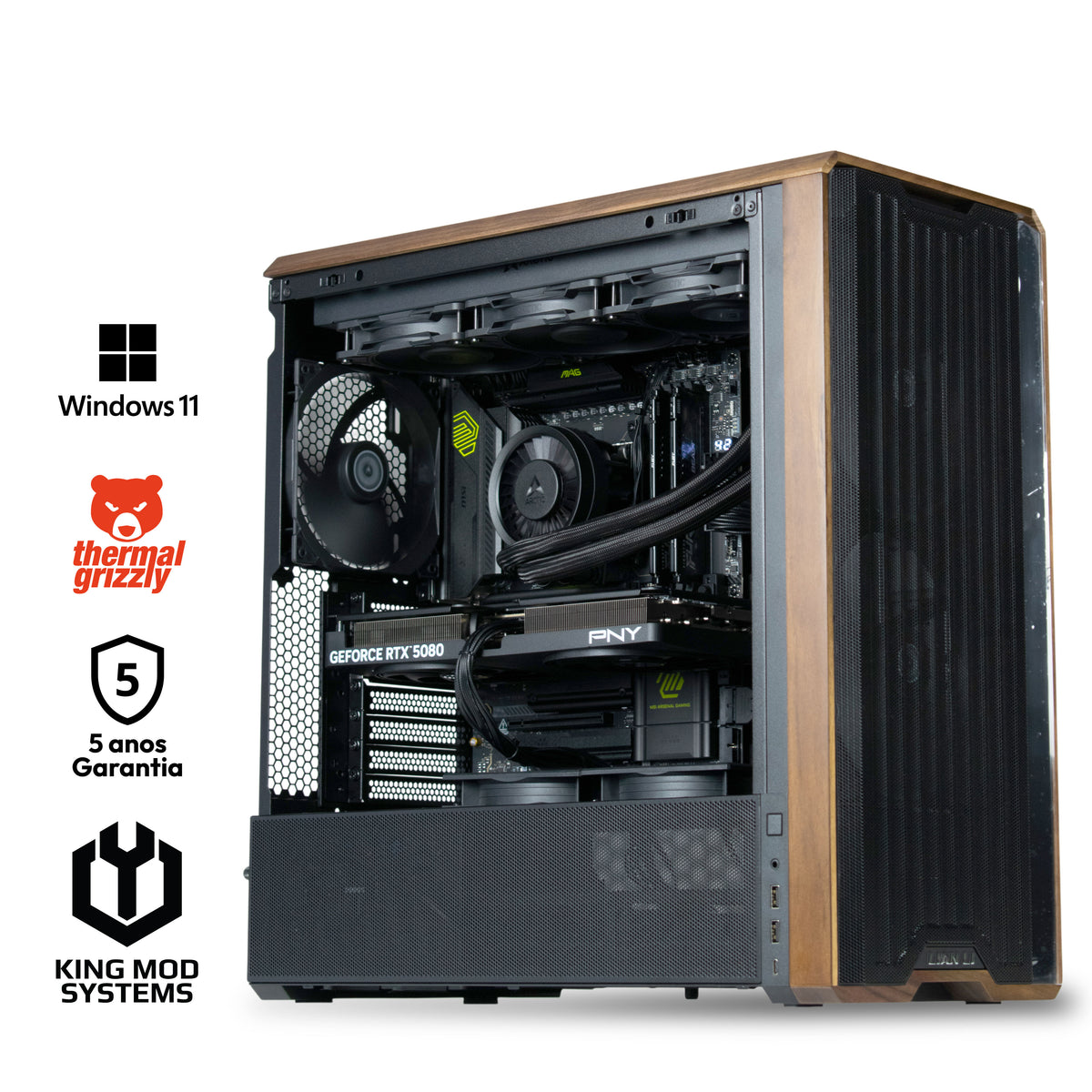 Computador King Mod AI-PC Ryzen 9 9950X 64GB DDR5 2TB RTX 5080 WiFi W11 PRO