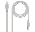 Cabo USB 2.0 Nanocable USB-A/M > USB-B/M 1 M Bege