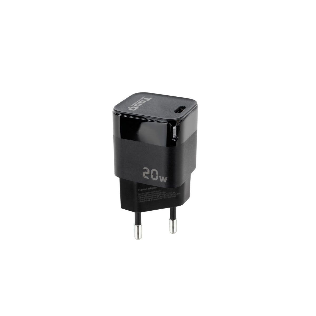 Carregador Tooq USB-C PD 20W Preto