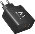 Carregador Ewent EW1330 USB-C/USB-A GaN Fast Charger 65W Preto