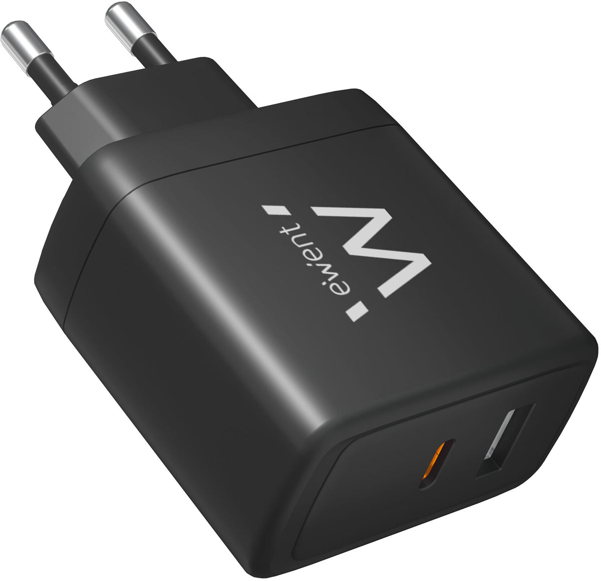 Carregador Ewent EW1330 USB-C/USB-A GaN Fast Charger 65W Preto