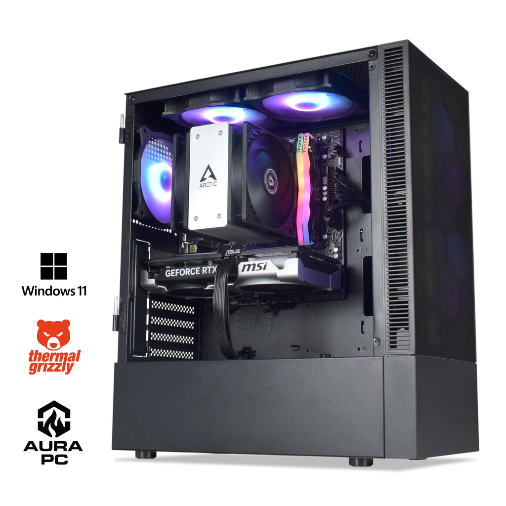Computador AURA Gamer-PC Ryzen 5 7500F 16GB DDR5 1TB RTX 5060 Ti WiFi W11