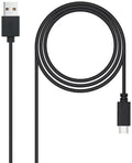 Cabo USB 2.0 3A Nanocable USB-C/M > USB-A/M 3 M Preto