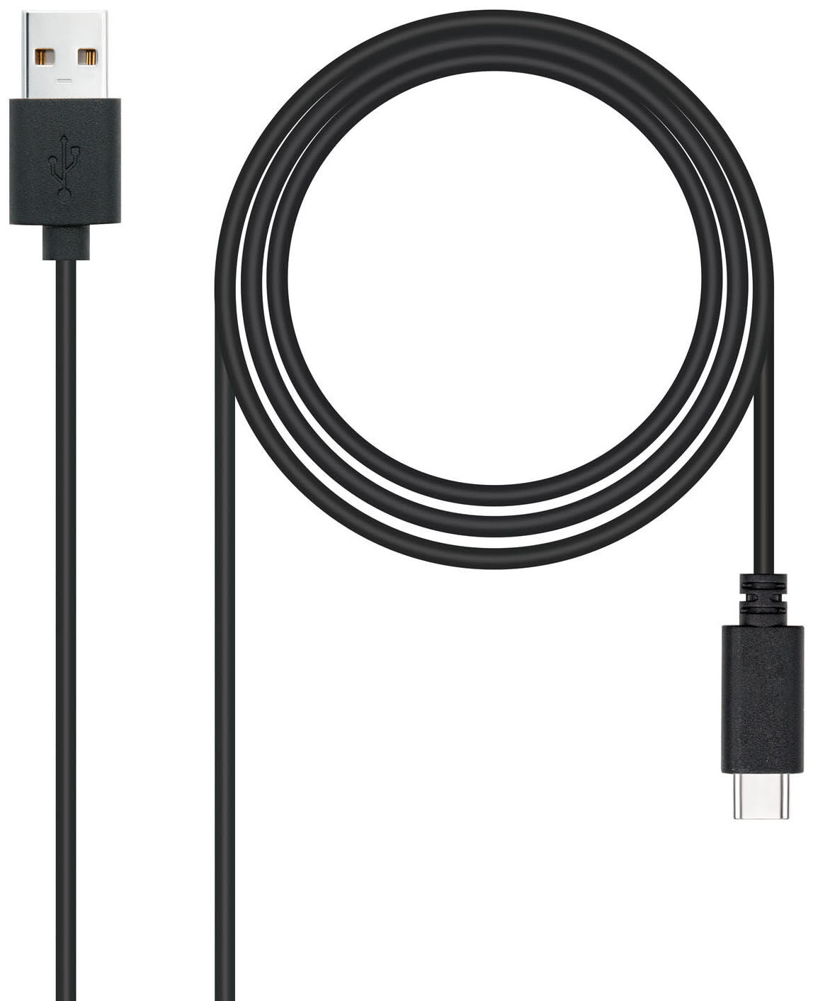 Cabo USB 2.0 3A Nanocable USB-C/M > USB-A/M 3 M Preto