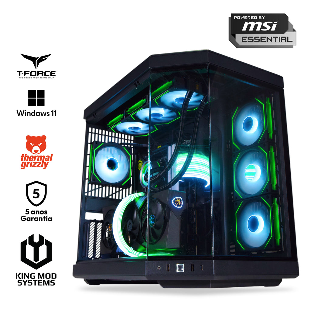 Computador King Mod Gamer-PC HYTE Ryzen 7 9800X3D 32GB DDR5 2TB RTX 5080 WiFi W11 V2