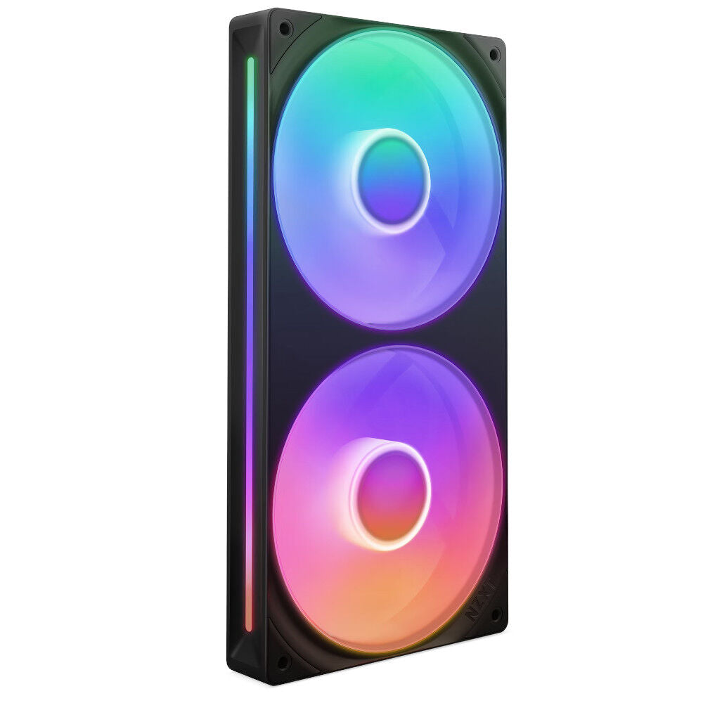 Ventoinha NZXT F280 RGB Core Single-Frame Pretas - Dupla Ventoínha 140mm (280mm)