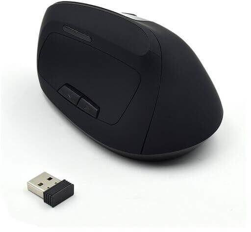 Rato Vertical Ewent até 1600 DPI Wireless Ergonómico Preto