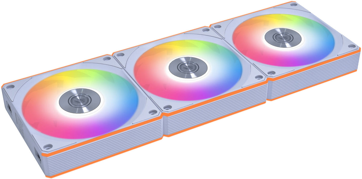 Ventoinha Lian Li UNI FAN CL120 Wireless RGB Reverse Blade PWM Branco 120mm (Pack 3)