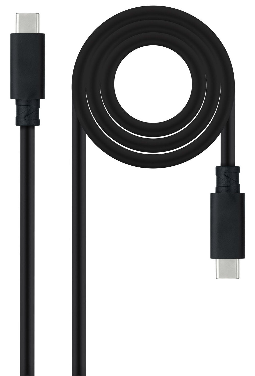 Cabo USB-C 3.1 Gen2 Nanocable 10Gbps 5A 4K/60Hz 1.5 M Preto