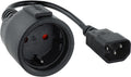 Cabo Adaptador de Alimentação Nanocable C14 p/ Schuko 0.25 M Preto