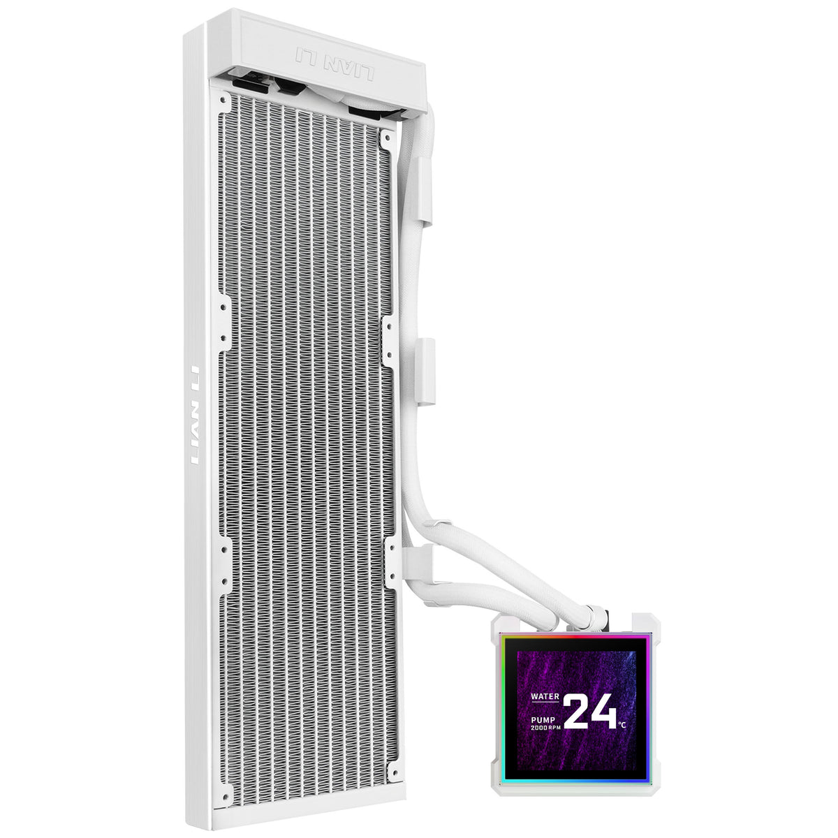 Water Cooler CPU AIO Lian Li HydroShift II LCD-S 360 Branco - 360mm S/Ventoinhas