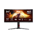 Monitor Curvo AOC Gaming 34" CU34G4CA Fast VA UWQHD 180Hz 0.3ms 21:9 Adaptive Sync