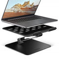 Suporte Elevatório AXAGON STND-LQB  para Portáteis Regulável Aluminio Preto