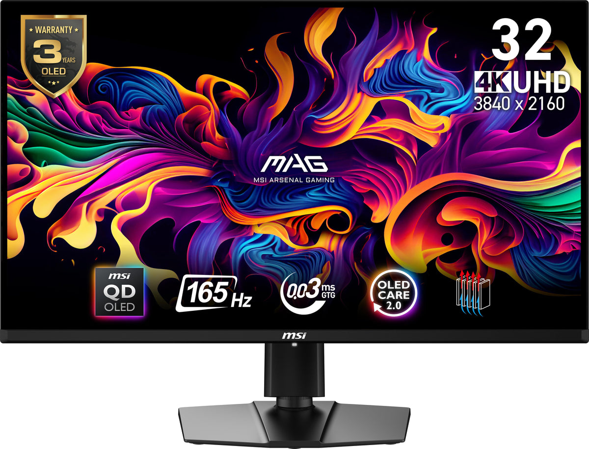 Monitor MSI 31.5" MAG 321UP QD-OLED 4K 16:9 165Hz FreeSync Premium HDR400 (0.03ms)