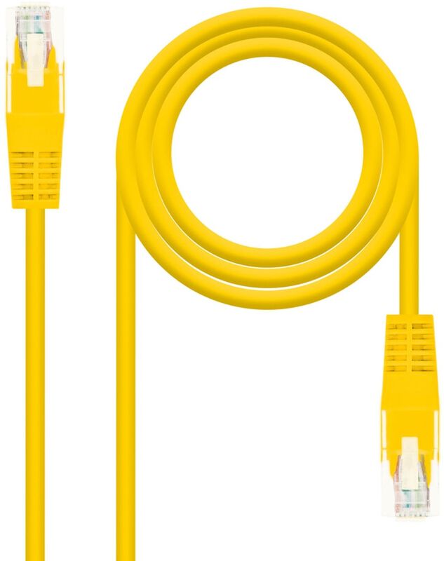 Cabo de Rede Nanocable RJ45 CAT.6 UTP AWG24 25 CM Amarelo