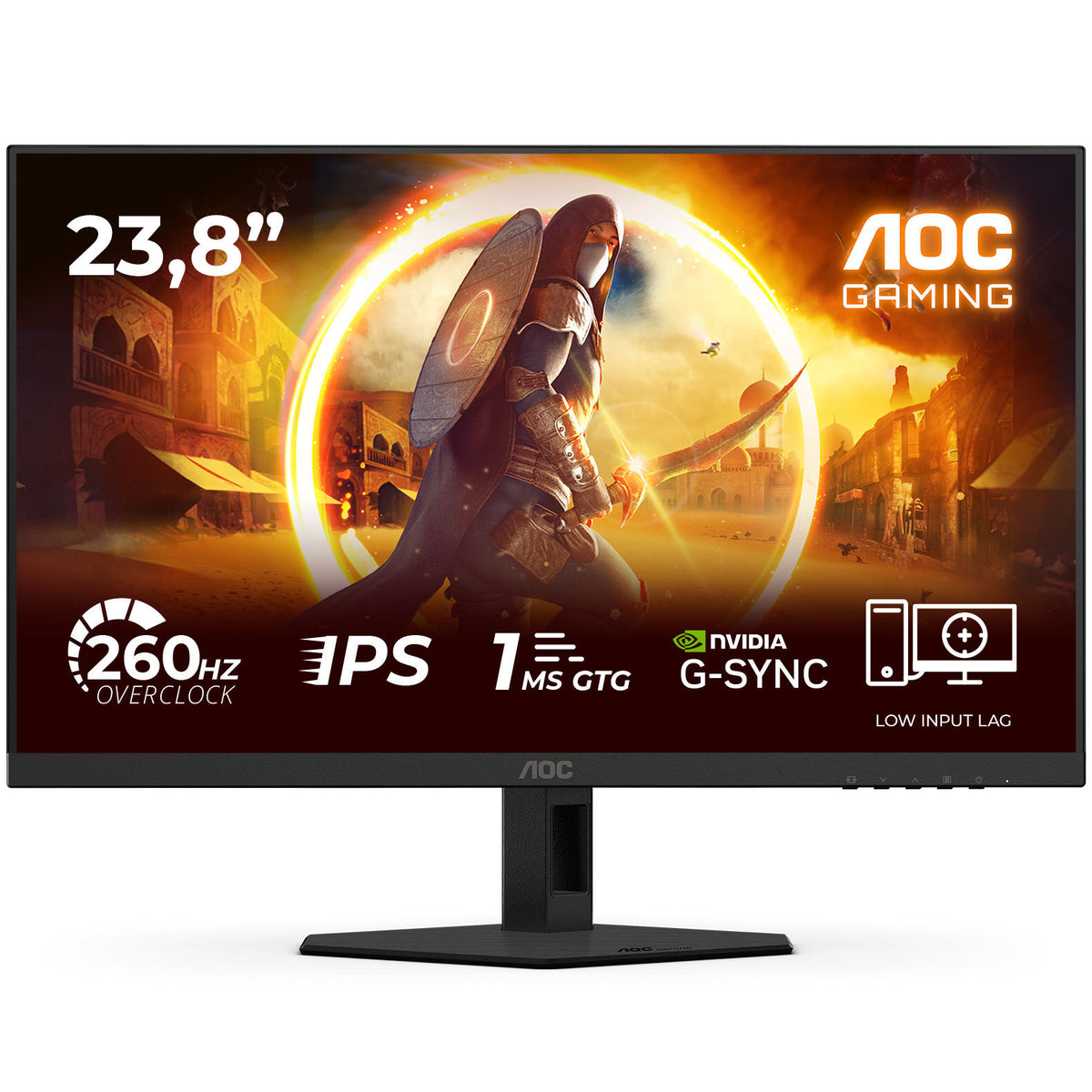 Monitor AOC Gaming 23.8" 24G4ZRE Fast W-IPS FHD 180Hz 1ms Adaptive Sync