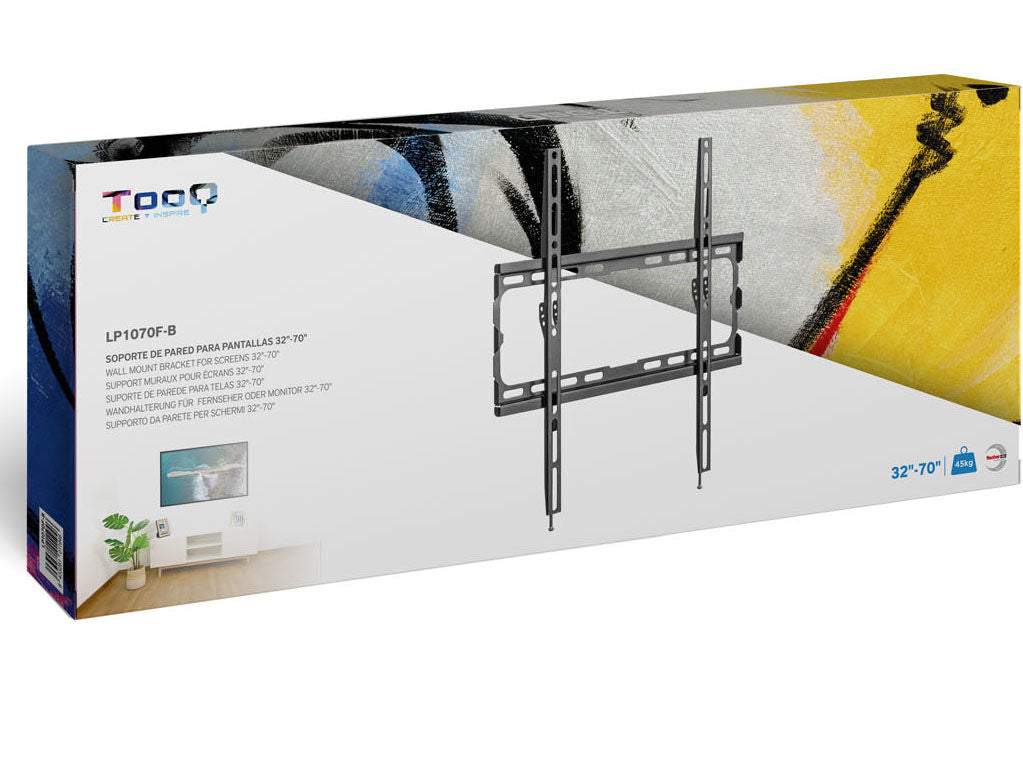 Suporte de Parede Tooq 32" a 70" Max. 45Kg Preto