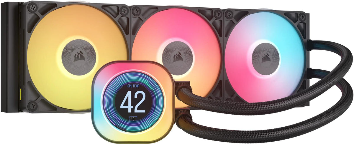 Water Cooler CPU Corsair iCUE LINK TITAN 360 RX RGB LCD 360mm Preto