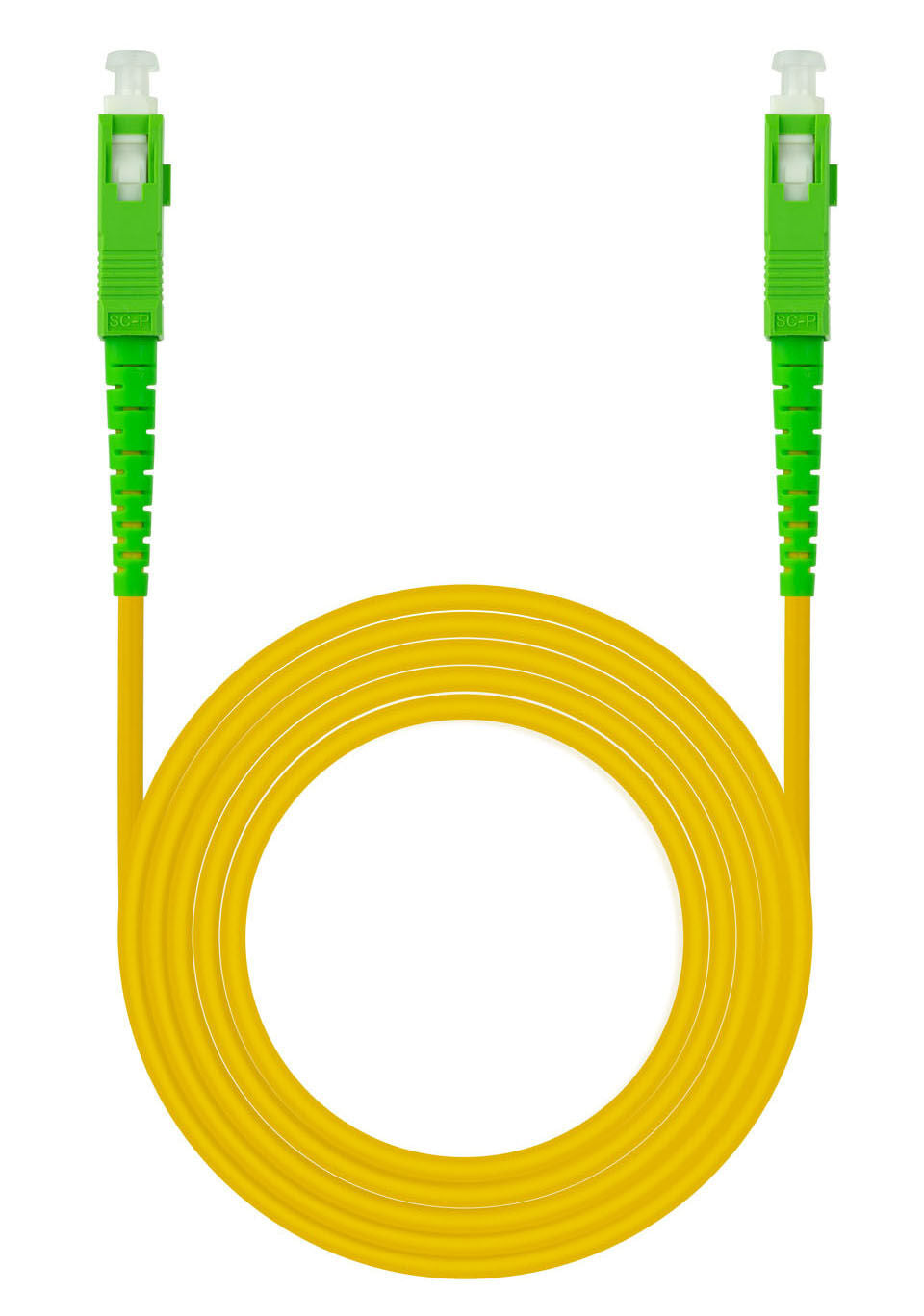 Cabo de Fibra Óptica Nanocable SC/APC-SC/APC Monomodo Simplex LSZH 20 M Amarelo